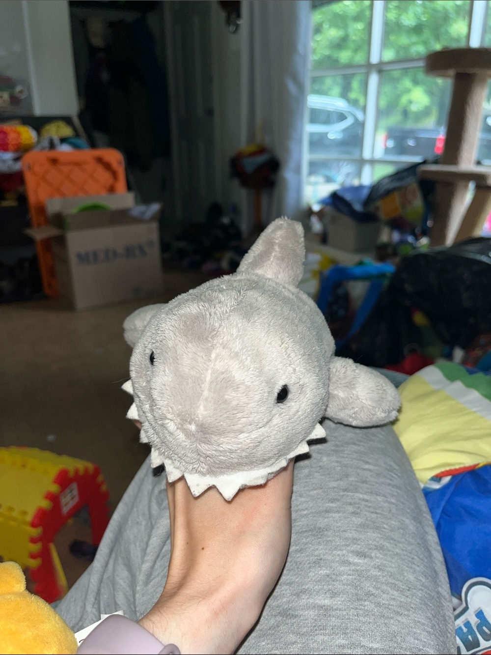 GANZ Gray Shark Plush Stuffed Animal